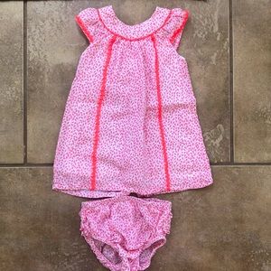 Mini Boden dress with diaper cover.